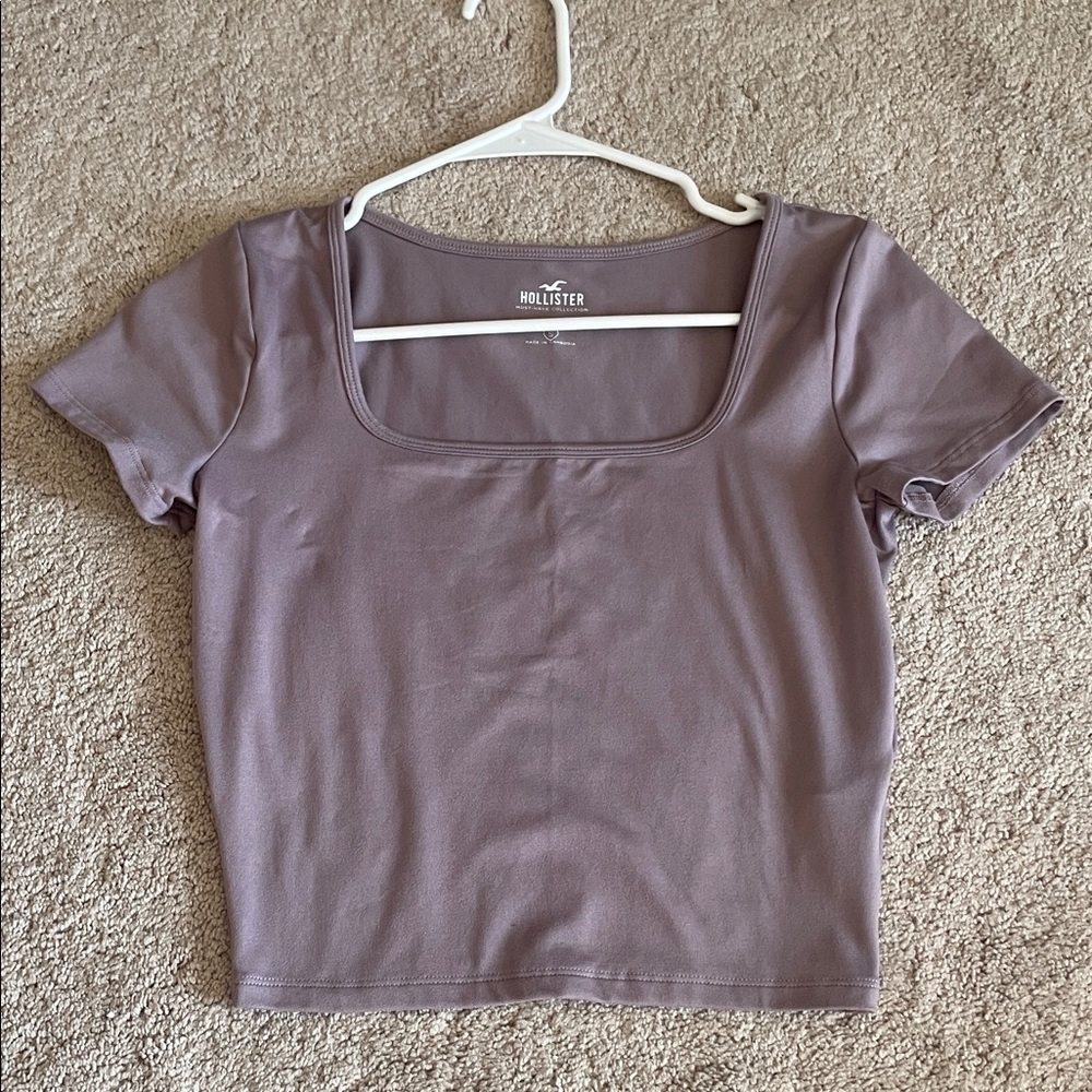 Hollister Women's Square Neck Mauve Top